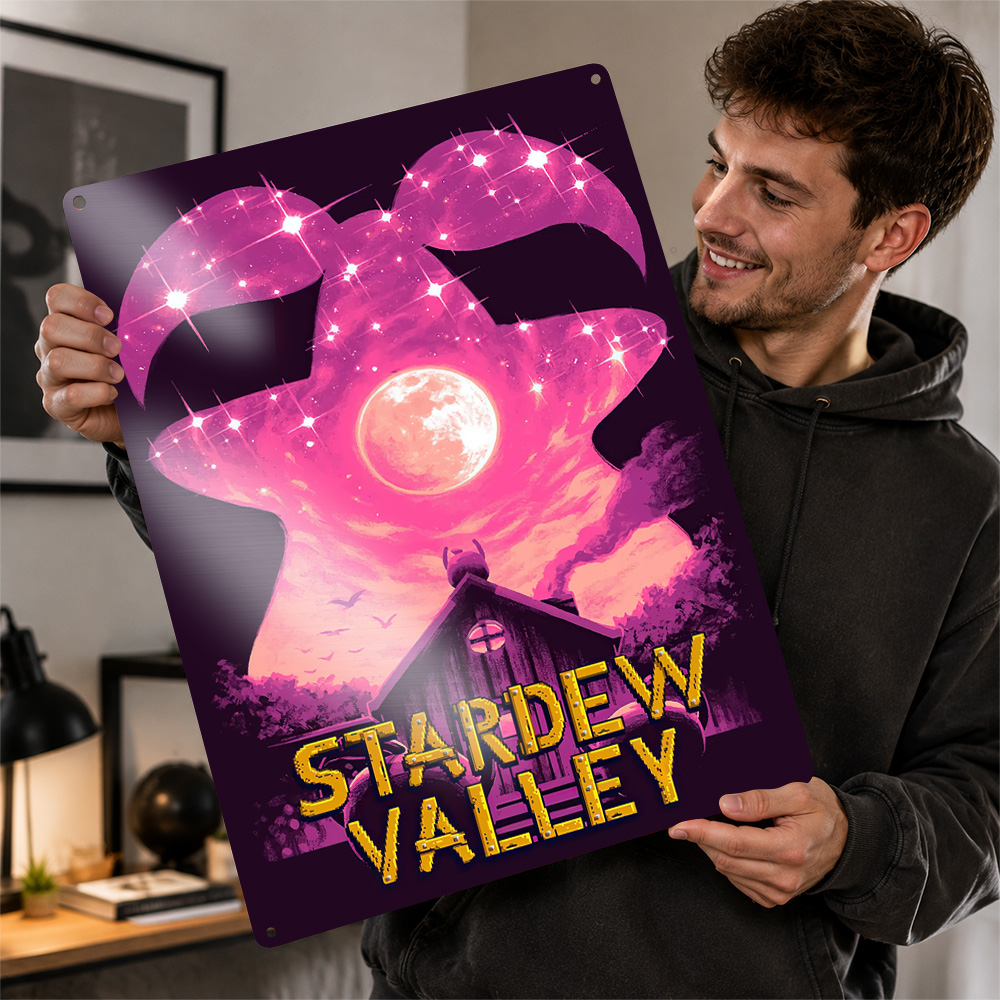 Custom Night Sky - Постер с 3D-текстурой Stardew Valley Night