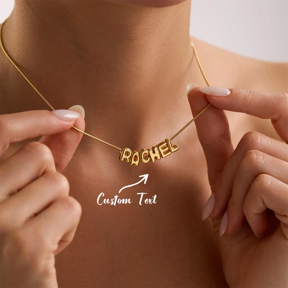 Name Necklace Custom - Индивидуальное колье с инициалами из шариков