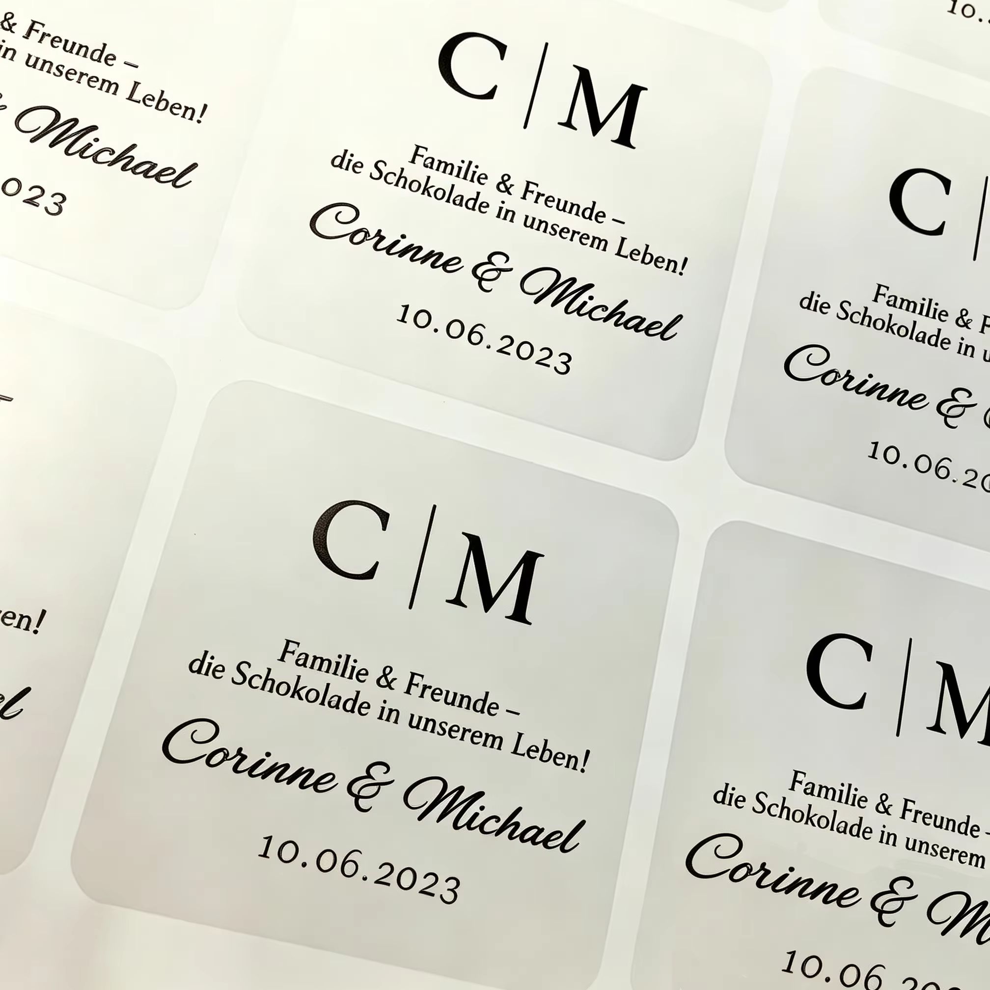 Personalised Candle Label - 100 листов персонализированных свадебных наклеек, прозрачные