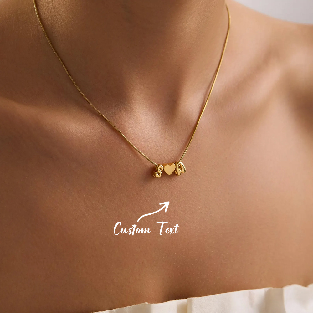 Name Necklace Custom - Персонализированное ожерелье с двумя инициалами и