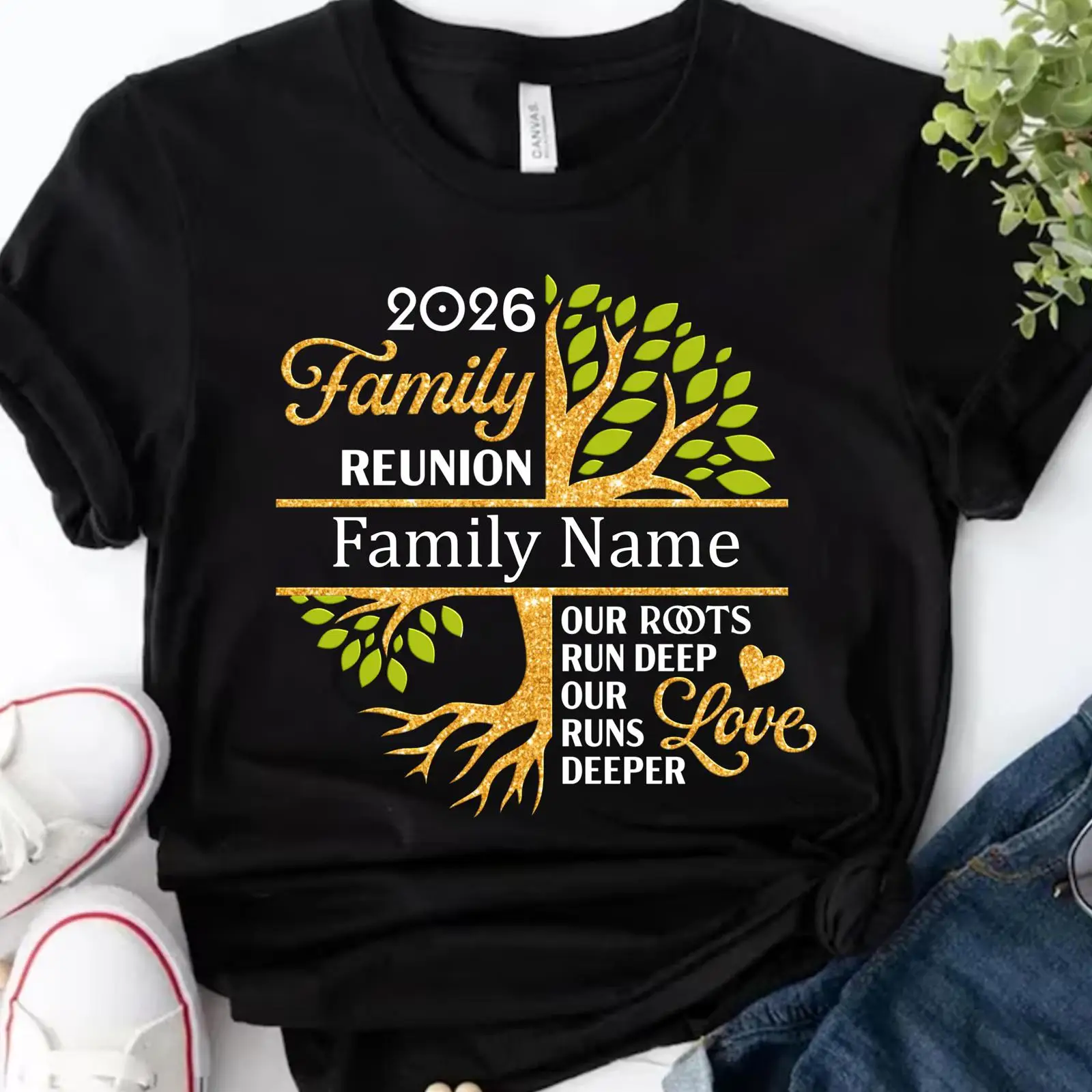 Family Tree Print - Футболка для семейного воссоединения 2026 года