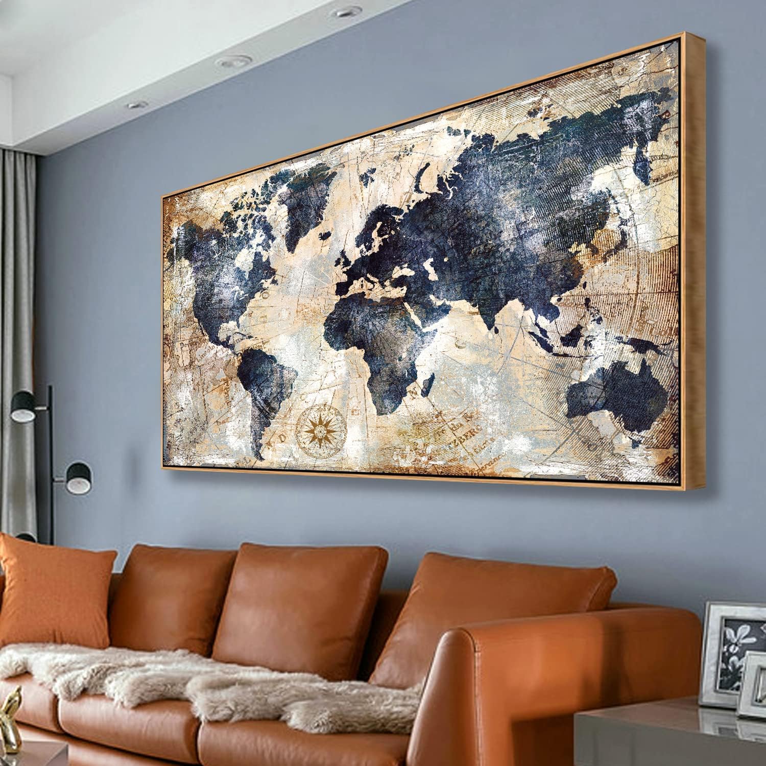 Custom Star Map - Карта мира с рамкой, Настенная карта,