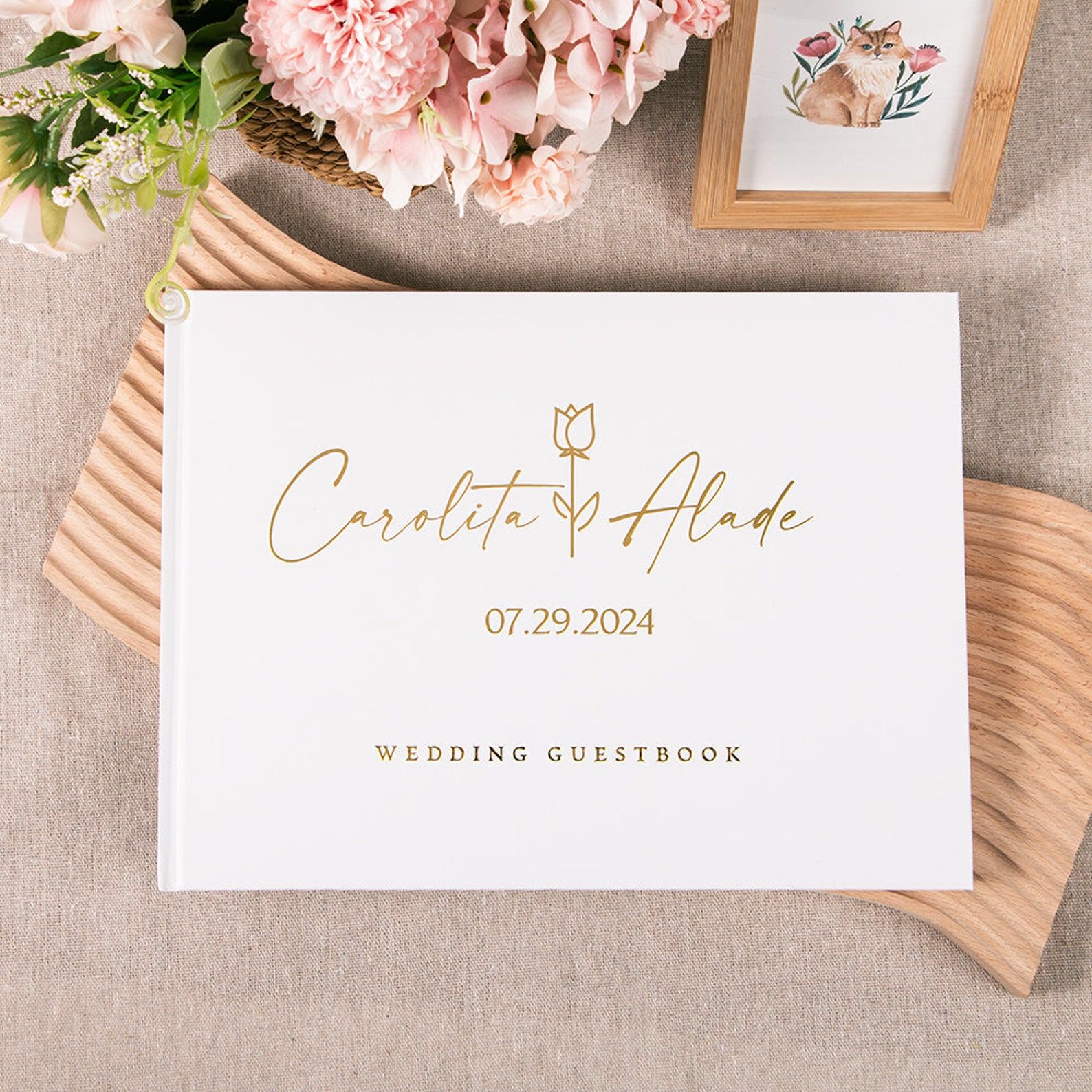 Custom Photo Book - Свадебная гостевая книга на заказ, персонализированная
