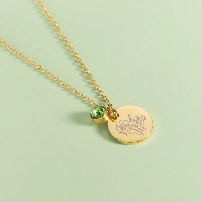 Месяц рождения, цветы, клипса, – обзор и цена Birth Flower Necklace