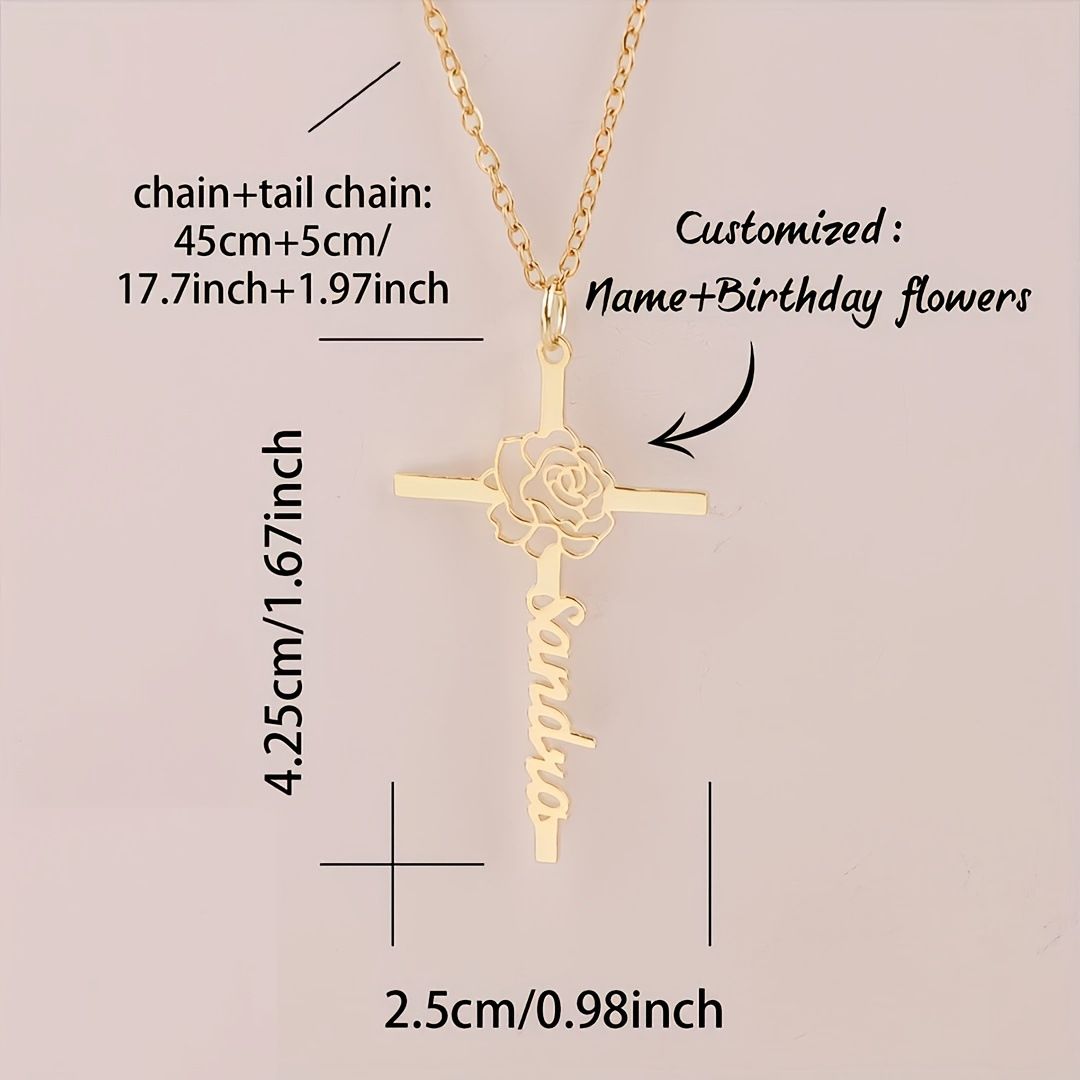 Персонализированное ожерелье с – обзор и цена Birth Flower Necklace