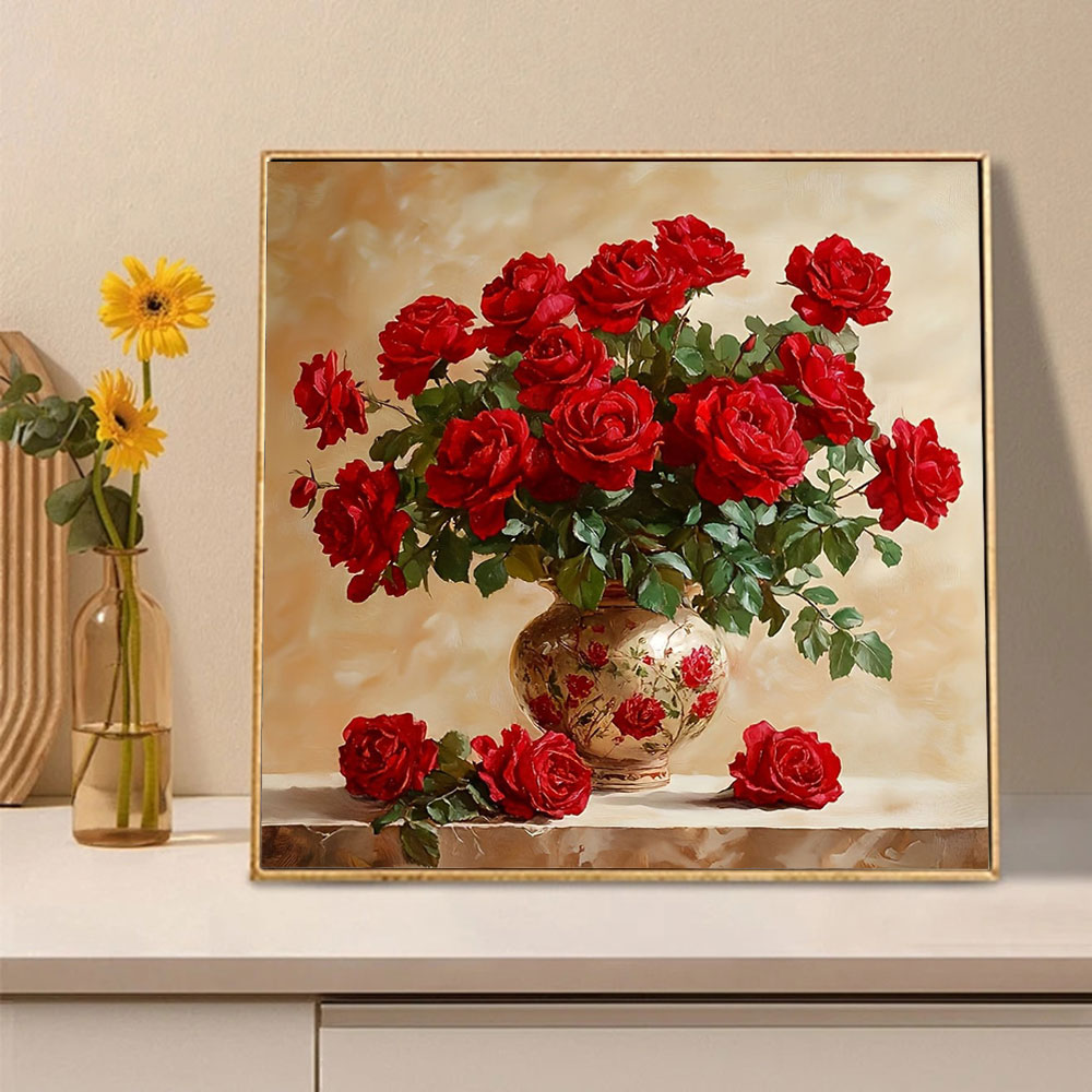 Роза Алмазная картина Полный к – обзор и цена Photo Mosaic Print