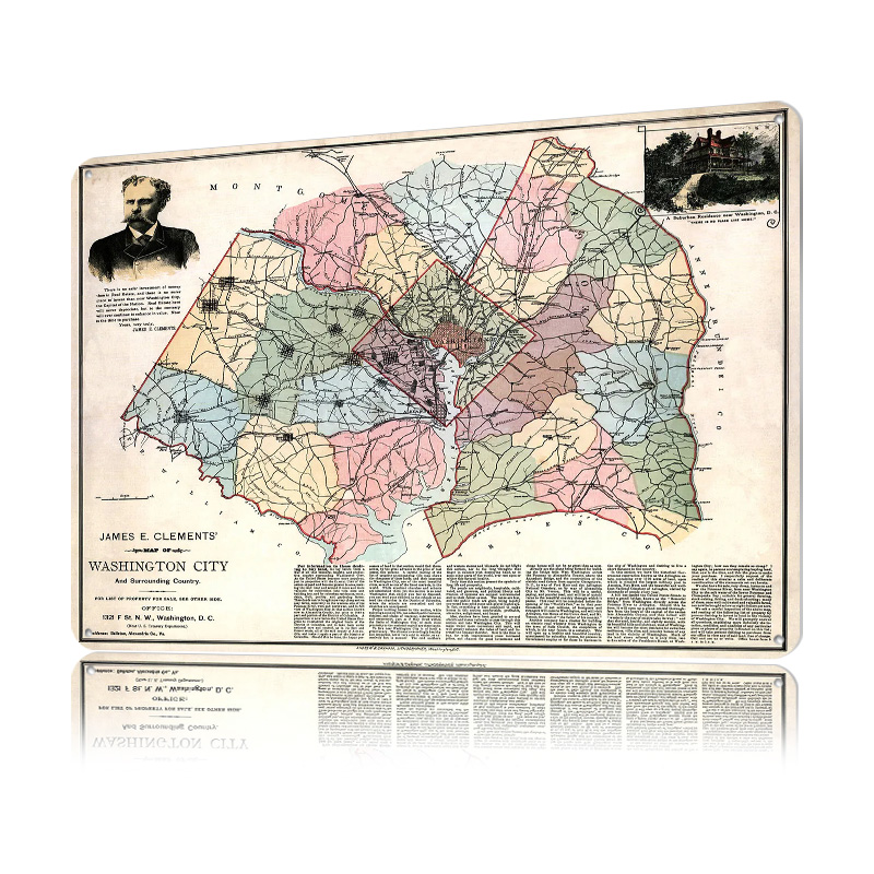 Карта города Вашингтон, печатн – обзор и цена Custom Map Poster