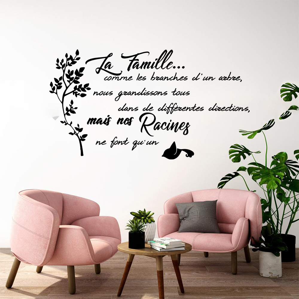 Французская семейная цитата, д – обзор и цена Family Tree Print